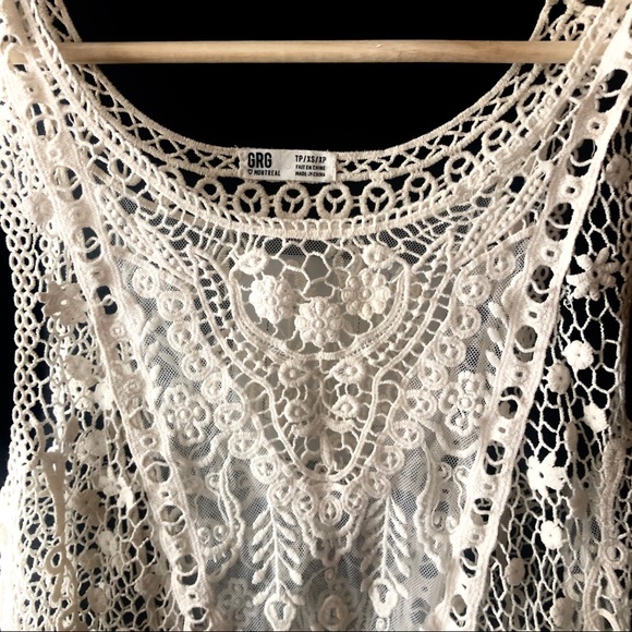 🍒 2/20$ Garage Crochet Ivory Top - Picture 6 of 12